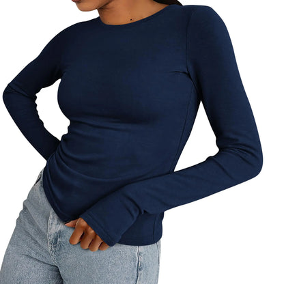 Women's Casual Long Sleeve Crew Neck Top