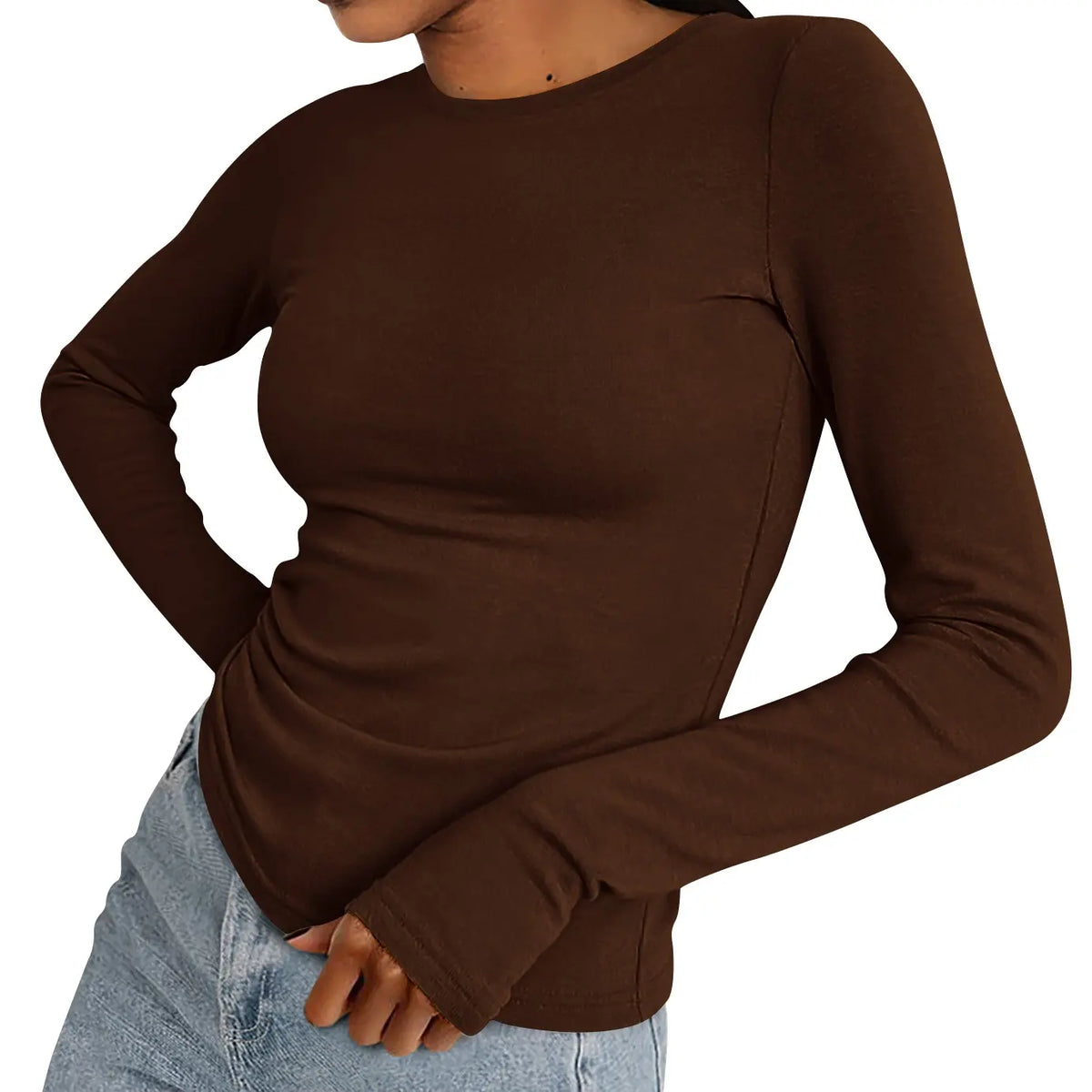 Women's Casual Long Sleeve Crew Neck Top