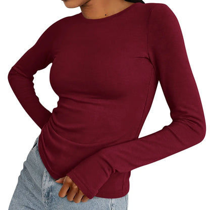 Women's Casual Long Sleeve Crew Neck Top