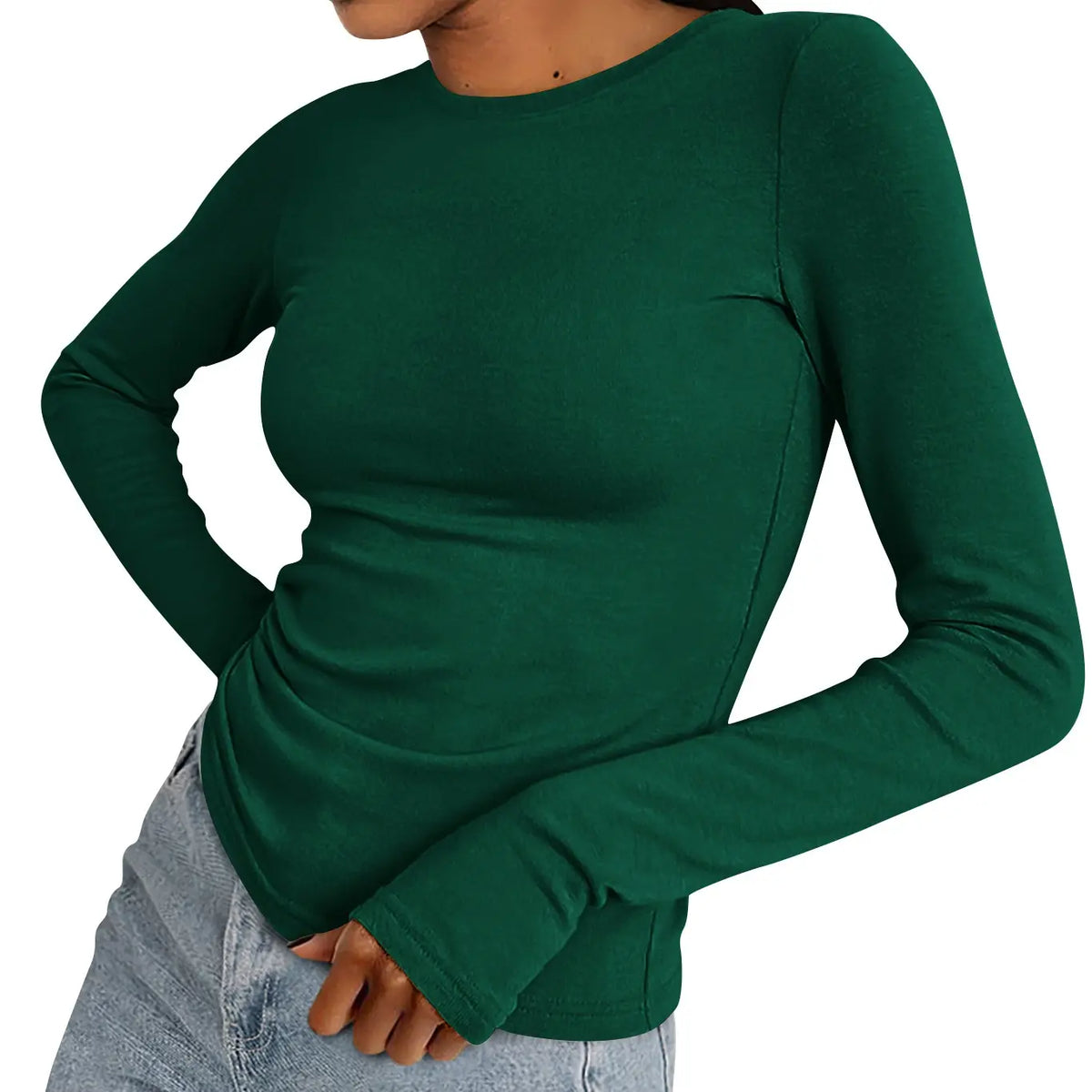 Women's Casual Long Sleeve Crew Neck Top