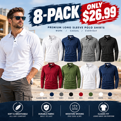 Men's Long Sleeve Collared T-Shirt