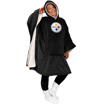 Black Friday Sale - 60" x 80" Wearable Hooded Blanket with Logo Patch