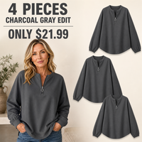 4-Piece Charcoal Gray Set - $21.99