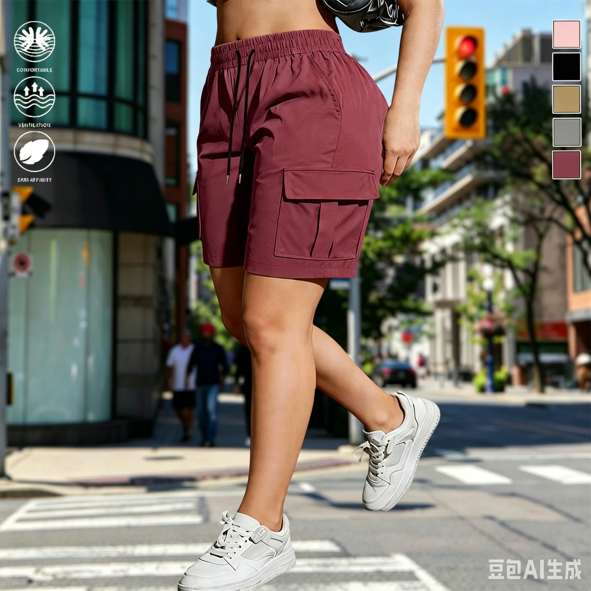 【LAST DAY SALE】Women's outdoor cargo shorts—multi-pocket design.