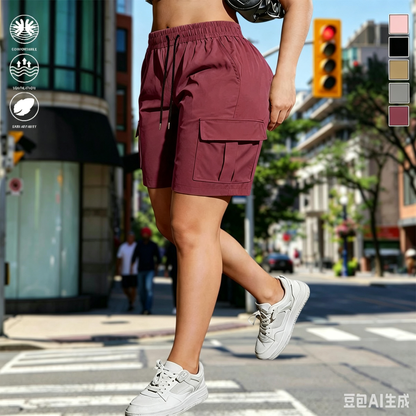 【LAST DAY SALE】Women's outdoor cargo shorts—multi-pocket design.