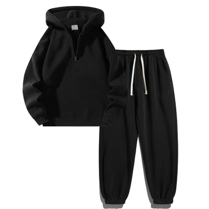 Men's Cotton 2-Piece Vintage Knit Tracksuit Set