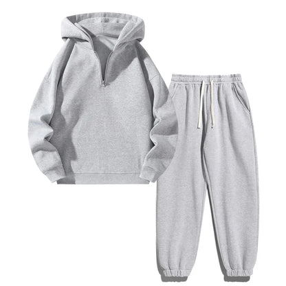 Men's Cotton 2-Piece Vintage Knit Tracksuit Set