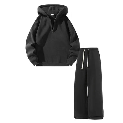 Men's Cotton 2-Piece Vintage Knit Tracksuit Set