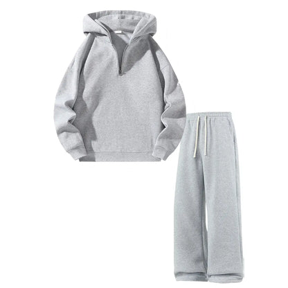 Men's Cotton 2-Piece Vintage Knit Tracksuit Set