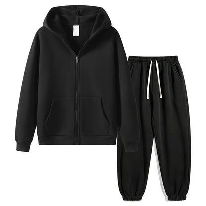 Men's Cotton 2-Piece Vintage Knit Tracksuit Set