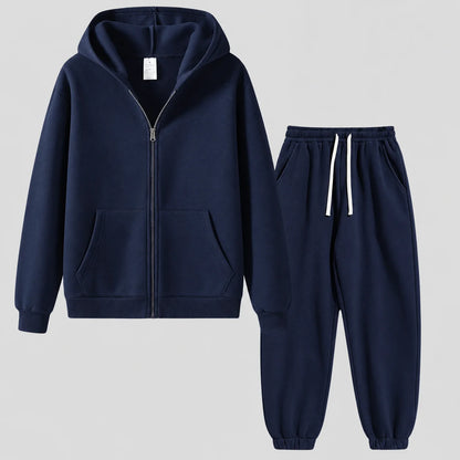 Men's Cotton 2-Piece Vintage Knit Tracksuit Set