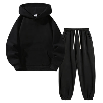 Men's Cotton 2-Piece Vintage Knit Tracksuit Set