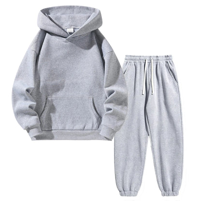 Men's Cotton 2-Piece Vintage Knit Tracksuit Set