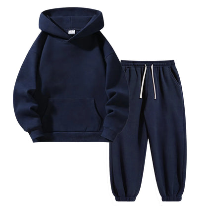 Men's Cotton 2-Piece Vintage Knit Tracksuit Set