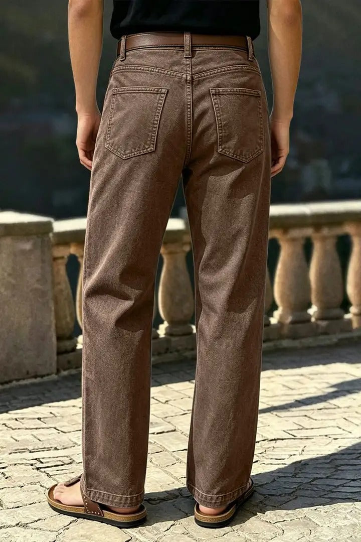 🔥 Last Day to Save: Mid-Rise Straight-Leg Pants with Patch Pockets