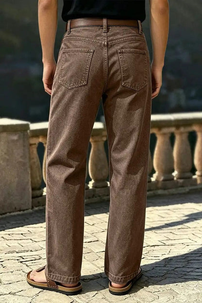 🔥 Last Day to Save: Mid-Rise Straight-Leg Pants with Patch Pockets
