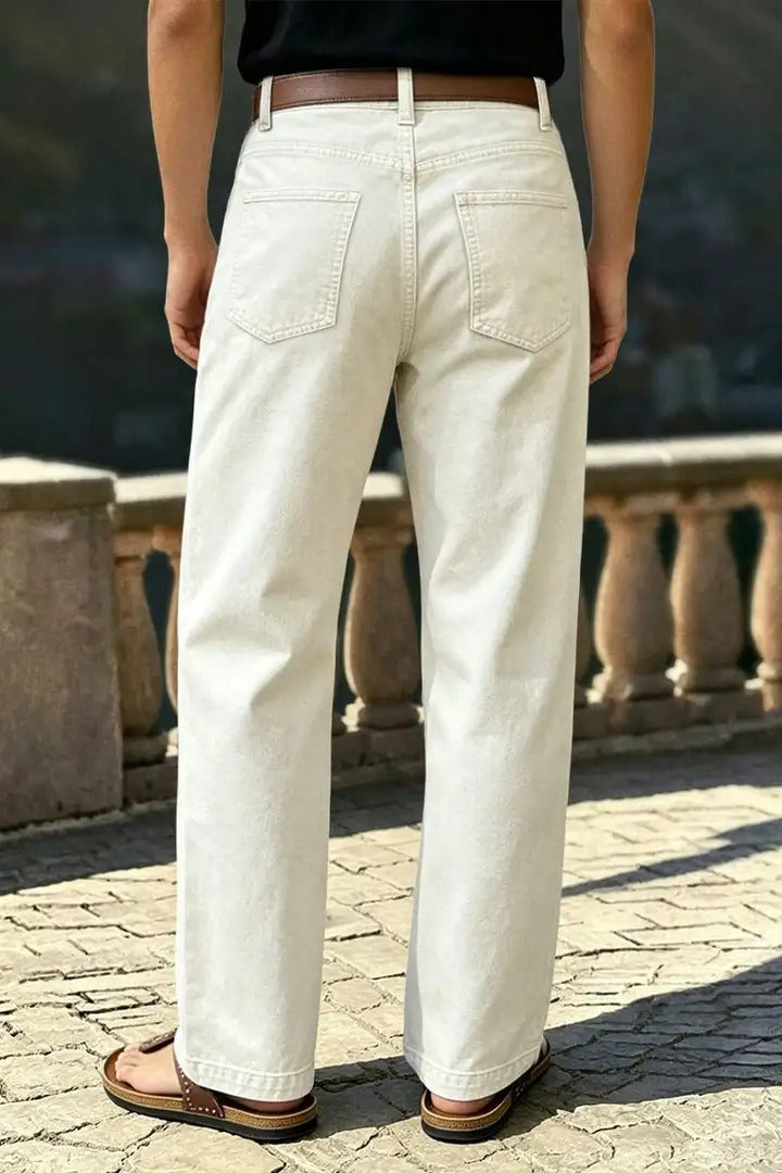 🔥 Last Day to Save: Mid-Rise Straight-Leg Pants with Patch Pockets