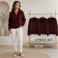 4-Piece Set - Burgundy