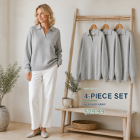 4-Piece Set - Heather Gray