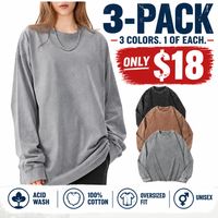 3-Pack —Black+Grey+Khaki