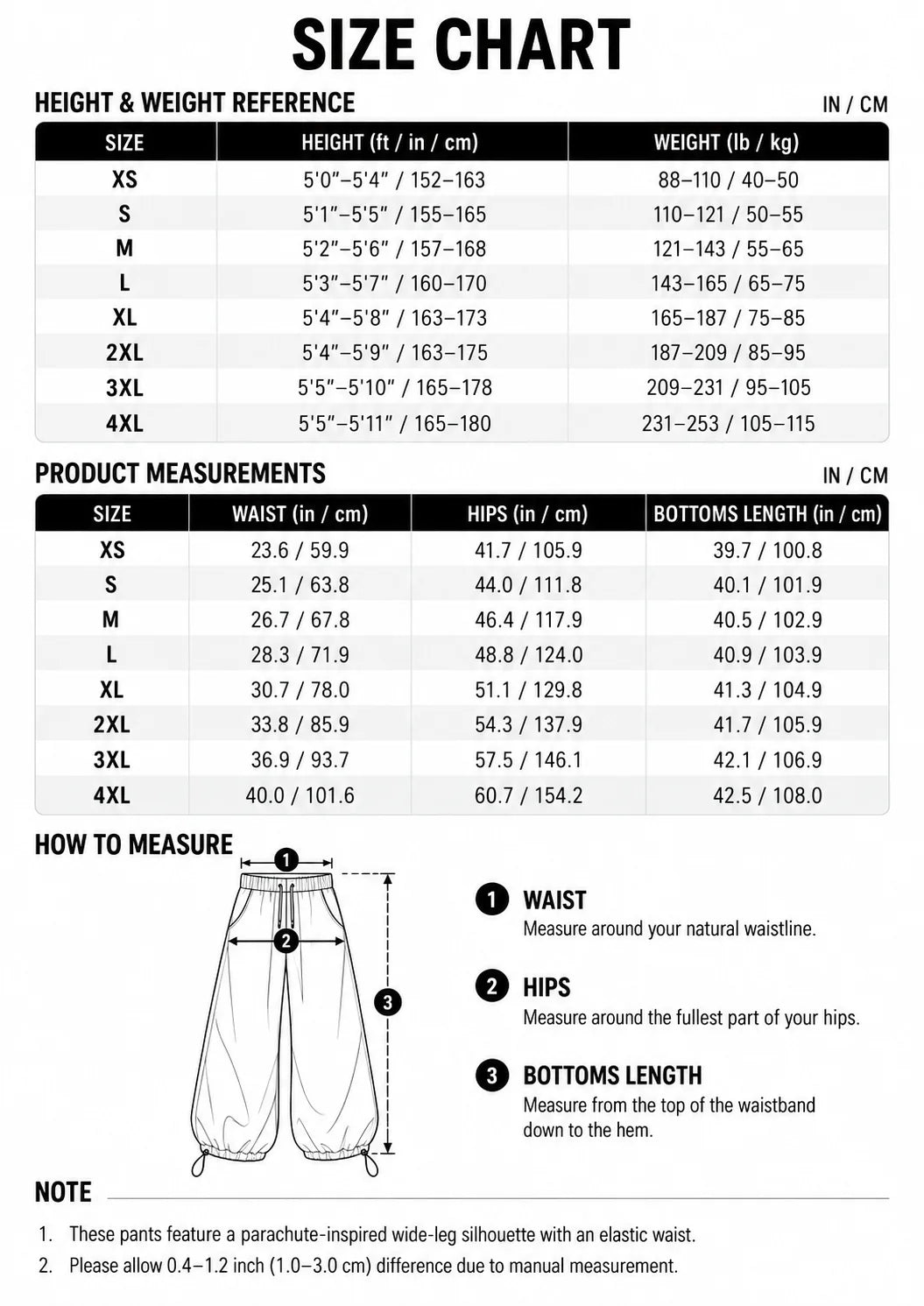 Women's Parachute Pants Wide Leg Baggy Pants Y2K Elastic Waist Jogger Sweatpants Track Pants Streetwear