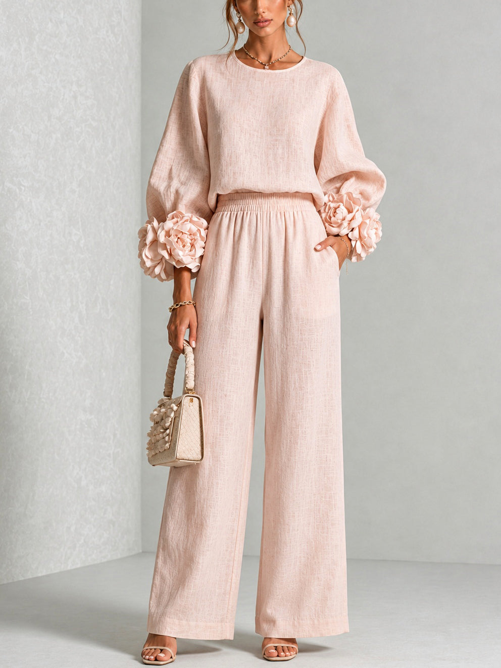 FLORAL CUFF TWO-PIECE SET