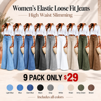 Jeans-9-PACK ONLY $29-Light Blue + Blue + Dark Blue + Black + Gray + White + Khaki + Army Green + Brown