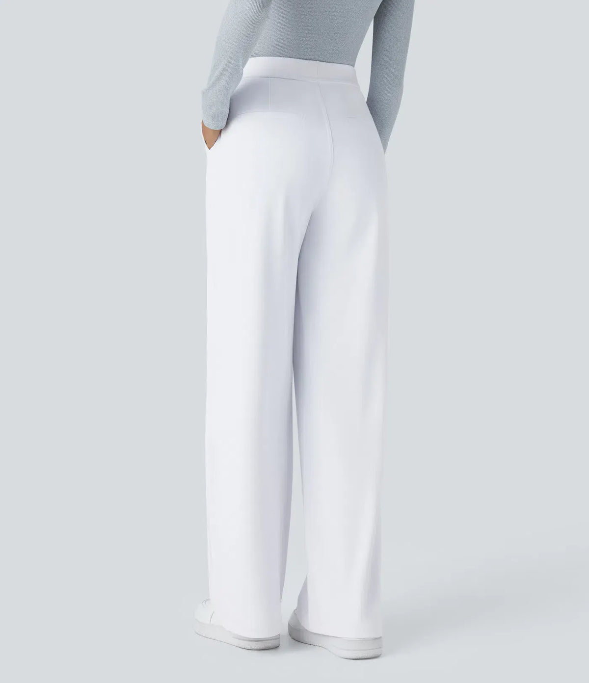 Big Spring Sale!High Waisted Side Pocket Straight Leg Work Pants