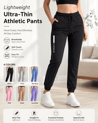 Women's Lightweight Ultra-Thin Straight Casual Athletic Pants