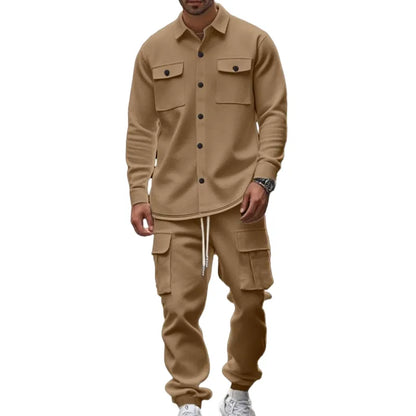 8-Pack Mens Shirt Jacket & Cargo Pants Sets  Only $24 (All Colors Included)