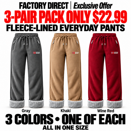 🔥 Popular Product —— Women's thermal trousers made of 100% cotton with a warm fleece lining