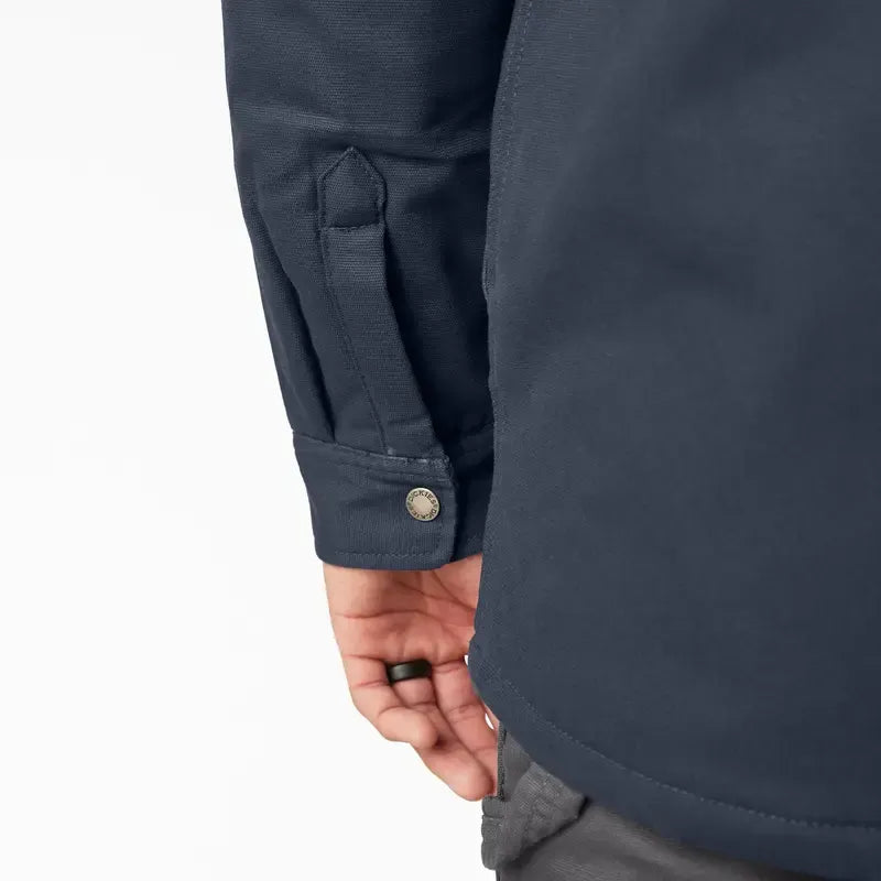 Water Repellent Duck Hooded Shirt Jacket for Men