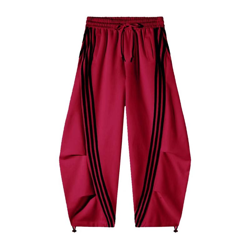 Flooo Loose Wide Leg Striped Track Pants
