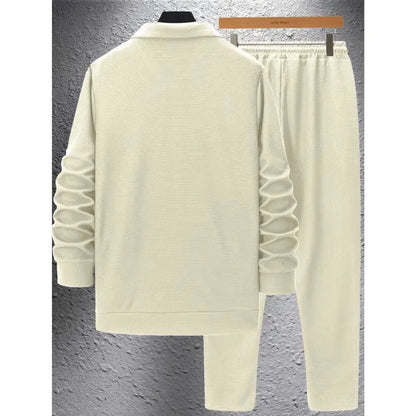 Men's 2-Piece Athletic Fitted Polyester Tracksuit Set