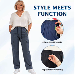 Women's Stretch Multi-Pocket Cargo Pants