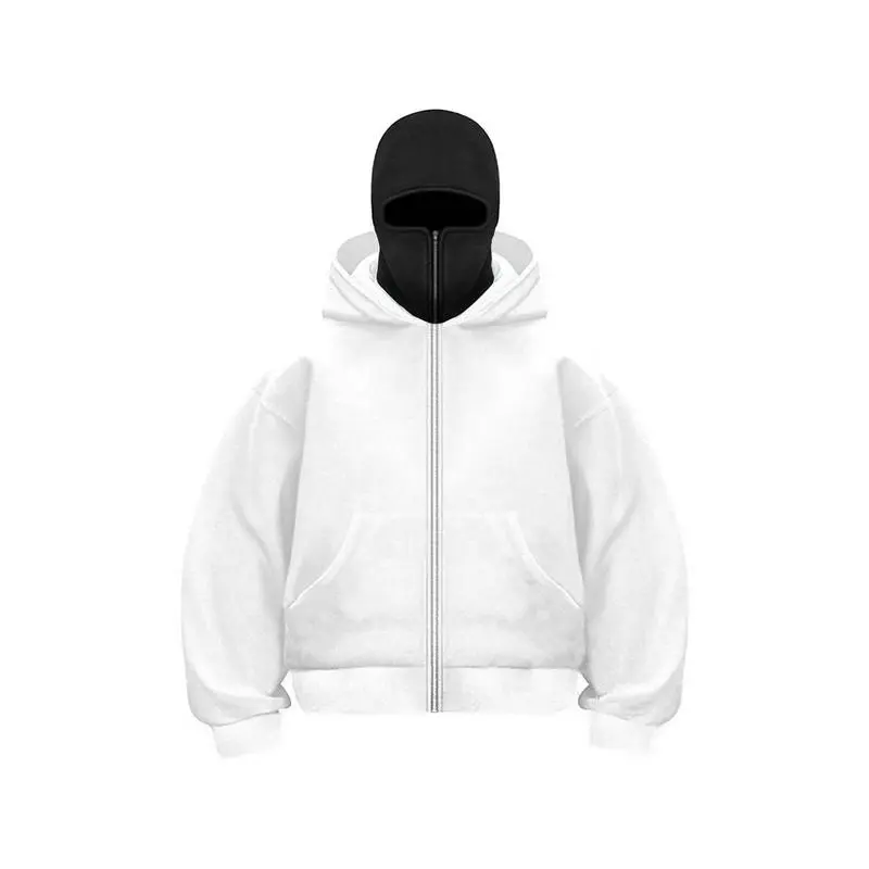 Men's Balaclava Hoodie with Built-In Zip