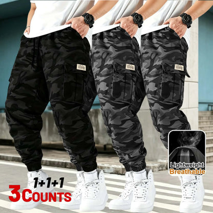 Men's Lightweight Camouflage Tactical Cargo Pants – Single or 3-Pack