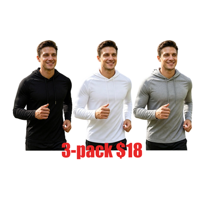 Men's 6-Pack Hooded Sweatshirt – Long Sleeve Pullover Casual Warm Breathable Top for Outdoor & Daily Wear