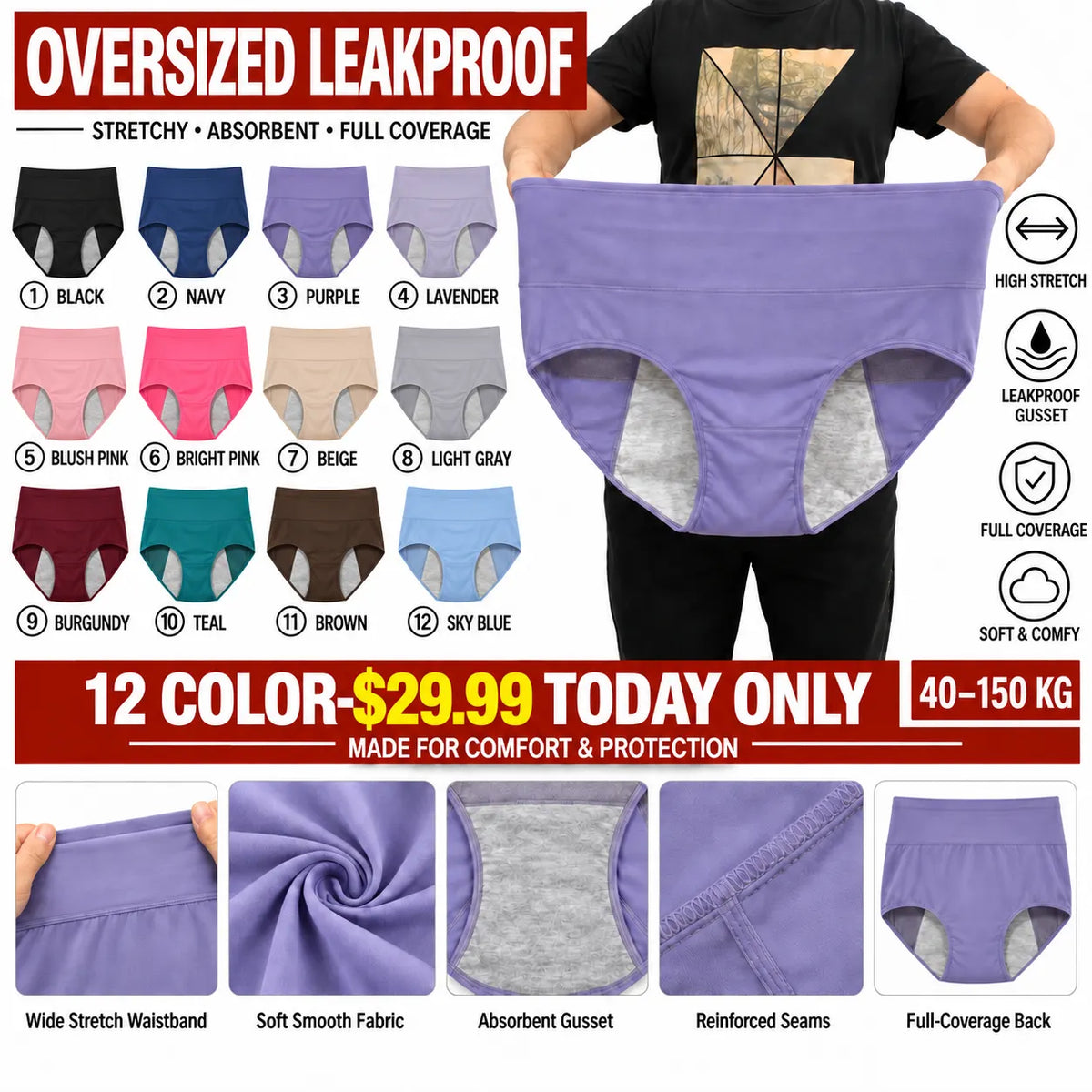 2026 Best Seller High Waist Leak proof panties (Butter-Soft & Stretchy)