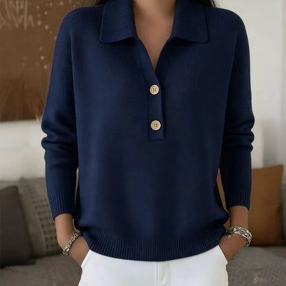 Belisara – Soft-Touch-Pullover mit V-Ausschnitt