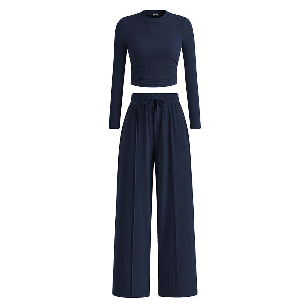 2-Piece Ribbed Knit Set Loungewear