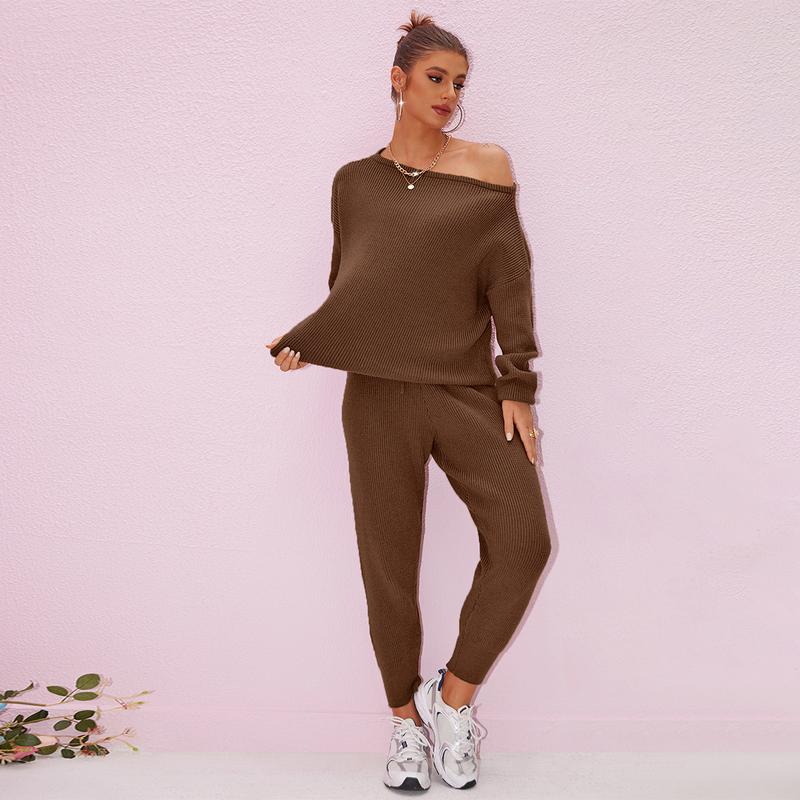 Women's Knit Set Oversized Sweater & Lounge Pants Matching Sets
