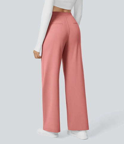Big Spring Sale!High Waisted Side Pocket Straight Leg Work Pants