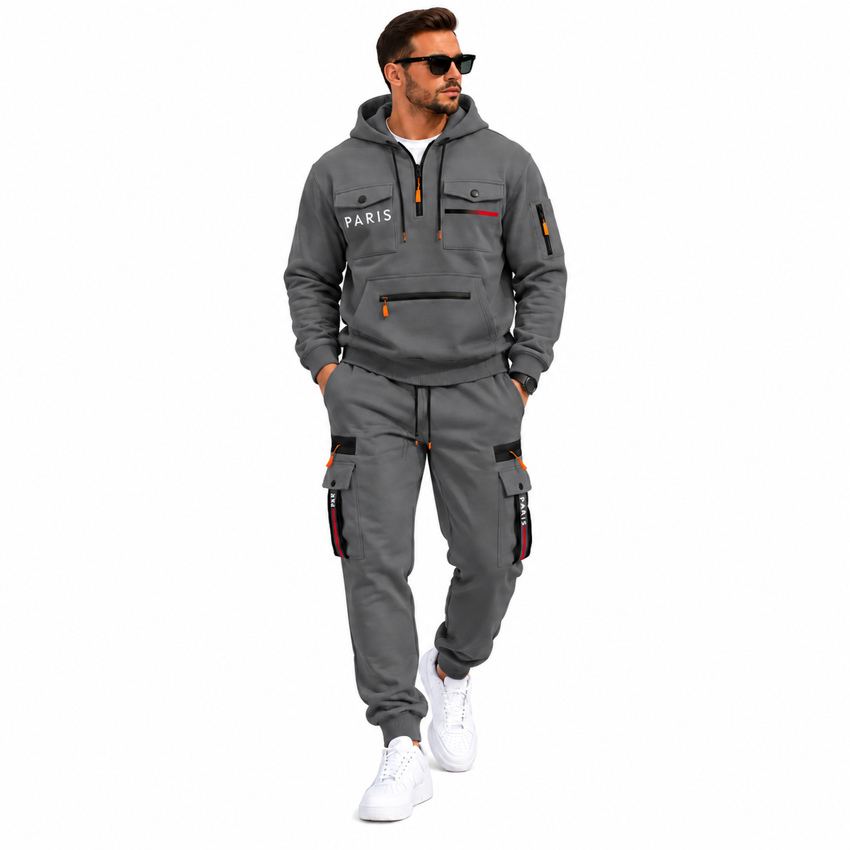 Men's 2-Piece Hoodie & Cargo Jogger Set