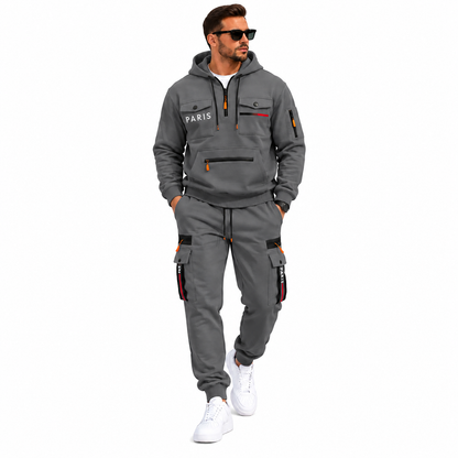 Men's 2-Piece Hoodie & Cargo Jogger Set