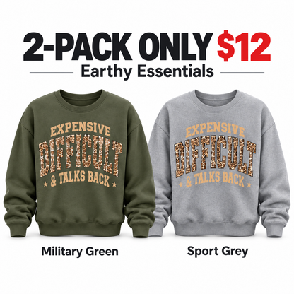 10-PACK ONLY $2410 colors. ---✨ Everyday Leopard Graphic Sweatshirt