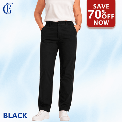 Women Multi-Pocket Stretch Comfort Pants