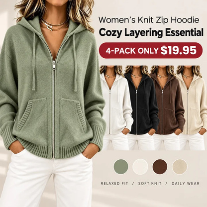 🌸LAST DAY SALE Women's Loose Hooded Knit Cardigan