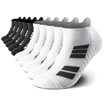Men's 6-Pair Thick No-Show Athletic Ankle Socks with Terry Sole