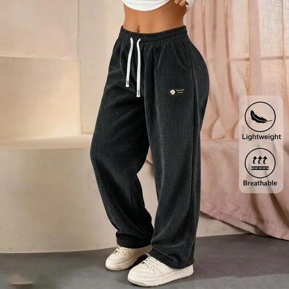 LAST DAY SALEWomen's Solid Straight Leg Corduroy Bottoms
